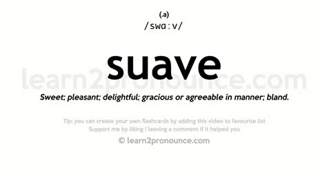 what is the definition of suave